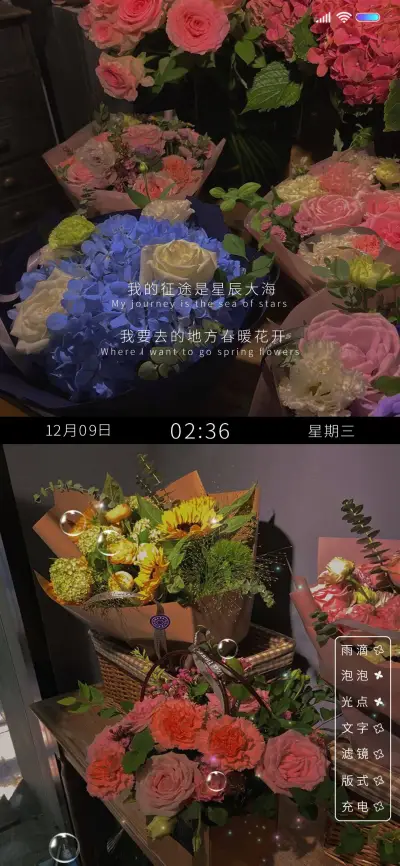 荔巧粟 手捧鲜花