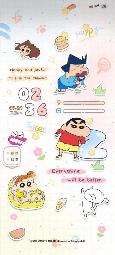 蜡笔小新贴纸手账