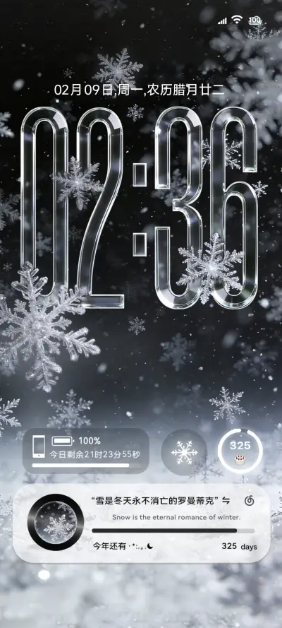 透镜 冰透雪花组件 THEME for Xiaomi MIUI HyperOS