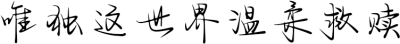 唯独这世界温柔救赎