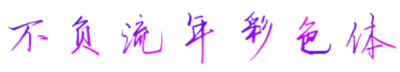 不负流年彩色体