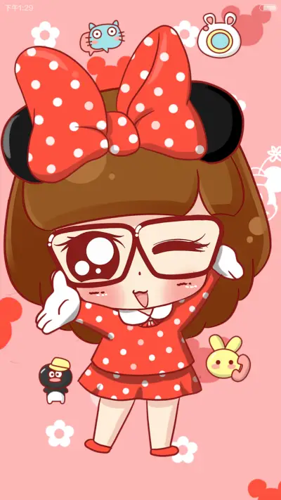 小小瑶变身可爱米妮 （音乐界面，自由桌面） - Screenshot 5