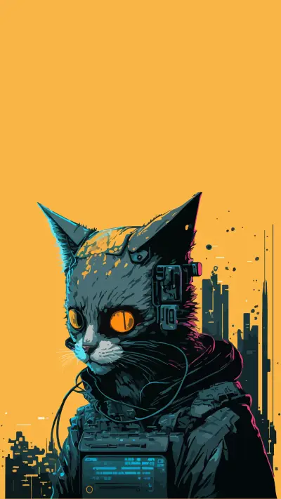 赛博酷猫-拍信图库