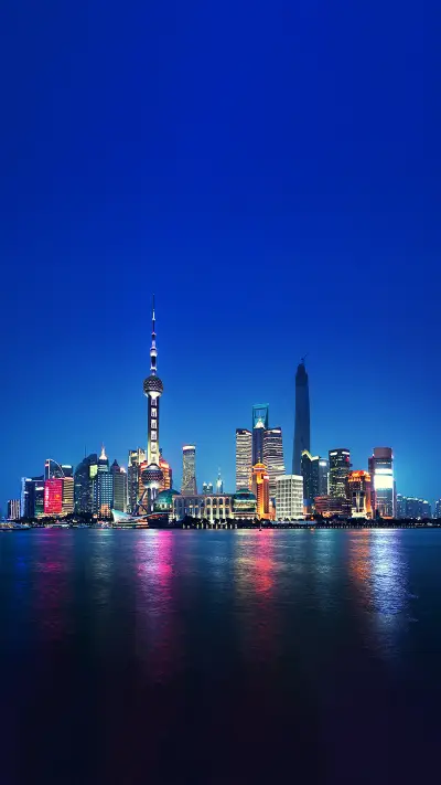 夜景建筑群-拍信图库