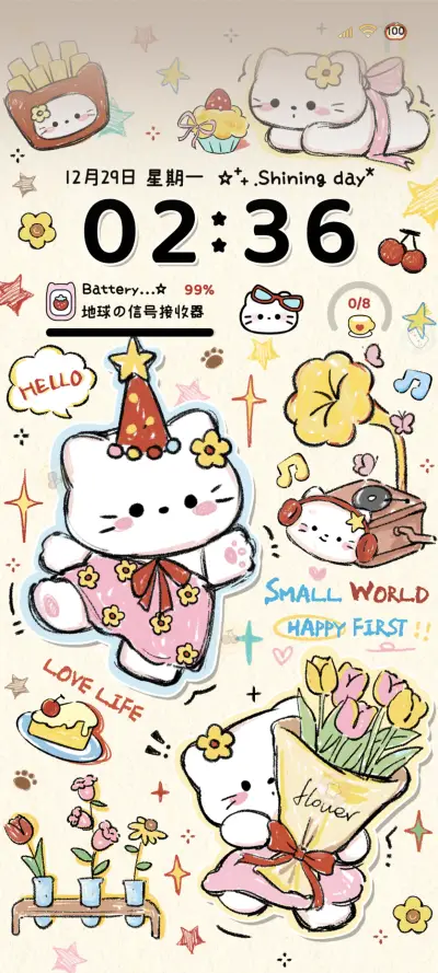 os涂鸦小猫贴纸 - Screenshot 1