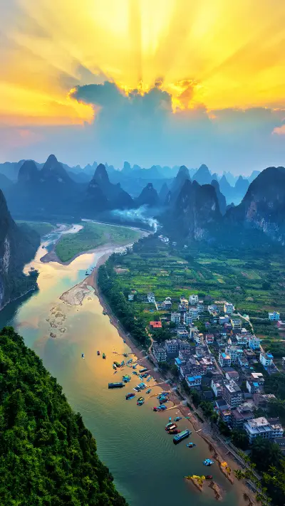 阳朔山水甲桂林-拍信图库