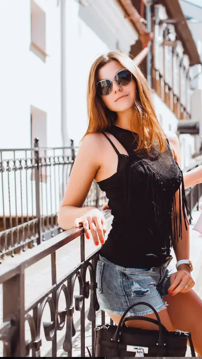 阳光活力的美女写真-锐景创意