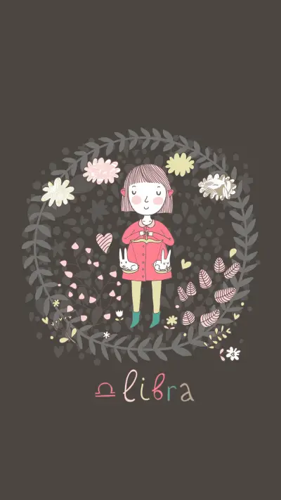 卡通天秤座-拍信图库