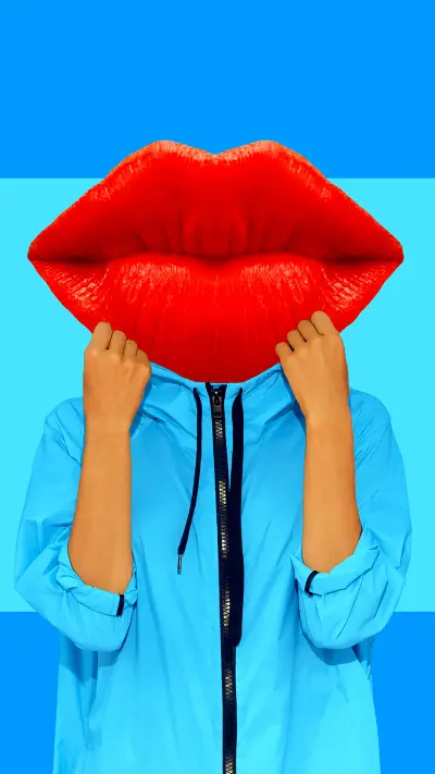 搞怪红唇-拍信图库