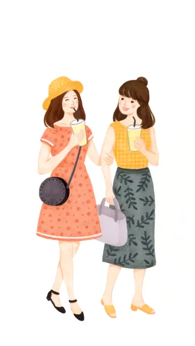 女孩插画-锐景创意