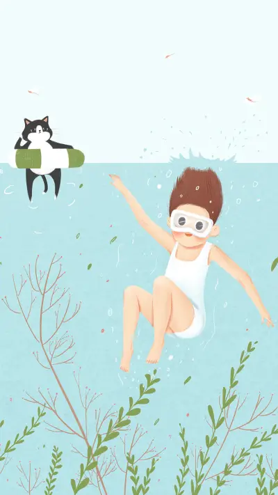 有猫咪陪伴的夏天