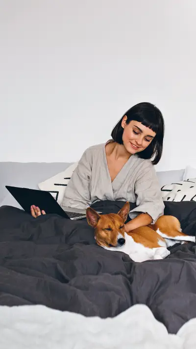 狗是人的好朋友-拍信图库